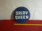 Vintage 10 In Dairy Queen Ice Cream Advertising Sign Domed Metal Porcelain -z408