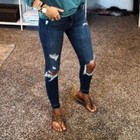 Abercrombie   Fitch Simone High Rise Ankle Jeans Cotton Ripped Distressed 28 6