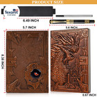 Dnd Dragon Notebook 3d Embossed Leather Journal A5 Vintage Travel Journal With P