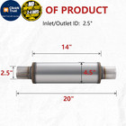 Lcgp 2 5  Exhaust Mufflers  Inlet 20  Overall Length 4 5  Wide   2 Pcs