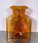 Blenko Glass Water Bottle Label Etched Blenko 2013 Hand