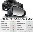 Right Passenger Side Mirror For 2016-2022 Lexus Rx350 R-15pins  Black 