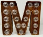 Industrial Rustic Letter  m  Light Up Sign