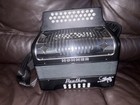 Hohner Panther Button Accordion 31 12 2-register Black silver W  Harness Strap