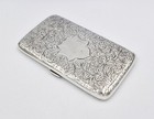Fine Edwardian Sterling Silver Patent Card Case Birmingham 1902