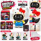 Godzilla In Hello Kitty Costume 3d Printed Figure With Box - Kaiju Sanrio Mashup