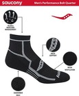 Saucony Men s Multi-pack Bolt Performance Large  Black Basic  6 Pairs  