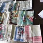 Lot Of 23 Vintage Handkerchief Hankies Floral Embroidery Crochet Many Lace  F s