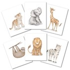 Lambs   Ivy Watercolor Safari Jungle Animals Unframed Nursery child Wall Art