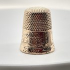 Vintage 10k Yellow Gold 13 16    High Hand Engraved Thimble 4 45 Grams