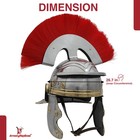 Medieval Roman Imperial Centurion Helmet 20 Gauge Steel Armor Red Plume Crest