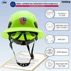 Full Brim Hard Hats Construction Osha Approved With Visor-vented Hard Hat Wit   