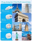 European Travel Plug Adapter  Us To Uk Europe Power Strip 5ft 2 Prong - For Eu