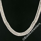 3 Strand 4-4 5mm Cultured Pearl Necklace W  14k Yellow Gold Wide Filigree Clasp