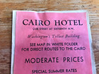Vintage Cairo Hotel Brochure Washington D c  Travel Map Pamphlet Midcentury