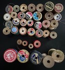 37 Vintage Wooden Spools Various Sizes Makers