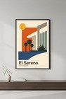 El Sereno Los Angeles Art Poster      - 24x36    Premium Matte Paper 200gsm