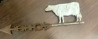 Antique Original 1900 s Cow  Cast Iron And Zinc Weathervane