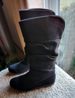 Women s Casual Comfort Mid Calf Knee High Round Toe Slouch Flat Heel Boot - Jcp