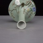 Chinese Qing Qianlong Famille Rose Porcelain Peony Birds Design Vase 7 7 Inch