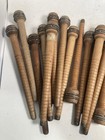Wood Bobbins Spools Wooden Industrial Style Spindles 8 75  Wooden Quills Lot-30 