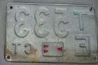 1956 Connecticut Auto License Plate Vintage Shorty  Te 533 Original