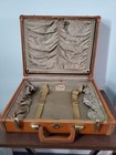 Vtg Samsonite 4616 Luggage Train Case Suitcase Camel Brown Shwayder Bros No Key