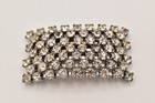Musi Vintage Shoe Clips Crystal Rhinestone Prong Sparkling Chunky  Signed