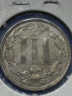 1865 3 Cent Nickel  First Year Of Issue  High Grade  Free Shipping