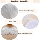 White Angel Wings With Feather Halo Headband For Newborn Infant Photography