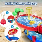 Vatos Double-tier Outdoor Kids Water Table diy Toddlers Water Table Toys Playset