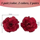 1 Pair Red Flowers Shoe Clips Wedding Shoe Buckles Bridal Removable Shoe Clip   