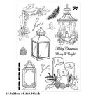 Christmas Candles Clear Stamps For Card Making Xmas Holly Branches Rubber Sta   