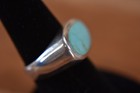 Vintage Sterling Silver Turquoise Ring Marked 925 K