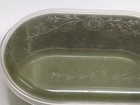 Vtg Wil-hold Wilson Mfg Corp Plastic Oval Green Sewing Trinket Box Sunbury Pa