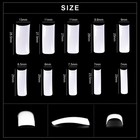 No-crease Fake Nails Tips Kit 10 Size 500pcs Ballerina Half Cover Shaped Acry   