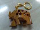 Rsinc Wood Cute Designing- Hand Carved Wooden Elephant Keychain