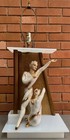 Vintage 1950s Moss Lamp Ceramic Dancer Figures Mid Century Mcm Modern Lighting