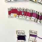 New Bucilla Lot Of 112  Pure Silk Embroidery Ribbon 4mm Pink Purple Green Sealed