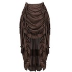 Steampunk Women Skirts Gothic Irregular Shirring Pleated Party Maxi Long Skirt H