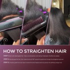 2 In 1 Hair Straightener Brush  Ceramic Anti-frizz Comb For Waves   Curls