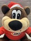 A w Root Beer Bear Plush  rare   2024 With Santa Hat