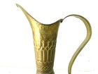 Vintage Brass Copper Etched Ornate Decor Teapot Pitcher Bottle Antique 12 5  