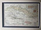 1898 Map Of Cuba   West Indies  Framed W double Mat See Description