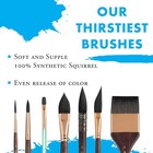 Princeton Artist Brush  Neptune Series 4750  Synthetic Size 0  Dark Wood 