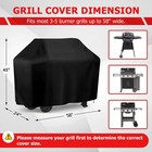 Bbq Gas Grill Cover Barbecue Waterproof Outdoor Heavy Duty Uv Protection 58 Inch