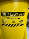 Eagle 933 Fl-y Oily Waste Can Polyethylene 6-gal 16  Foot Open New Free Shipping