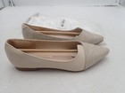 Funkymonkey Women s Beige Flat Shoes  Pointed Toe Slip On Shoes Size 6 Run Small