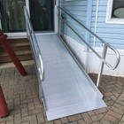 Titan Ramps 9  6    Wheelchair Entry Ramp With Handrails     850 Lb 