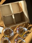 Vintage Set Of  4  Double Old-fashioned 14 Oz Georges Briard Signal Flag Glasses